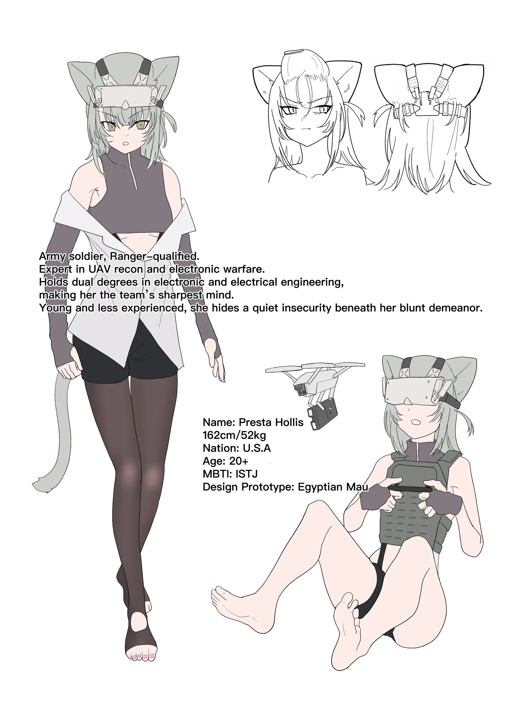 Presta Hollis character profile sheet
